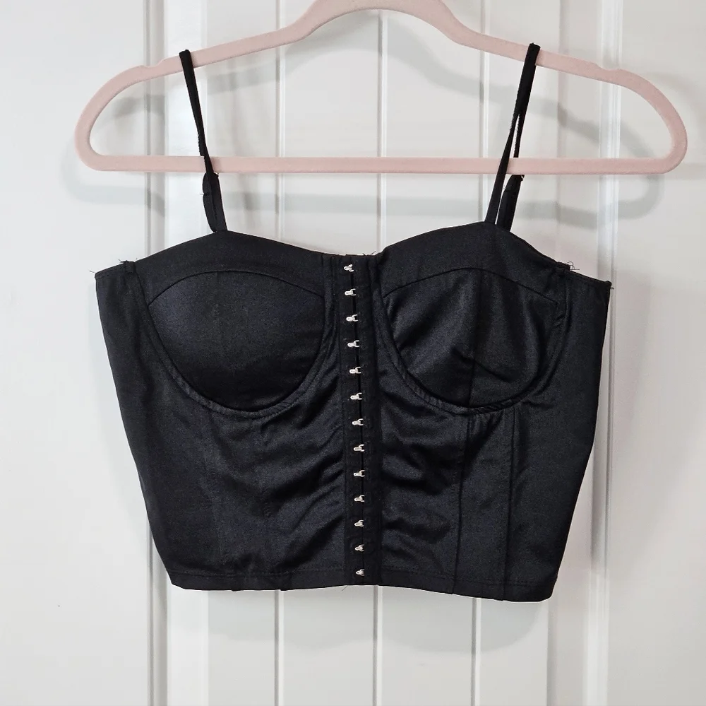 Black Bustier Top L - Picture 2 of 7